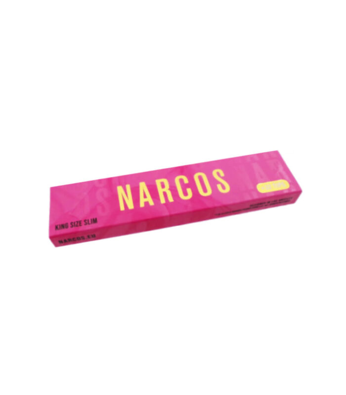 narcos pink edition king size slim rolling papers tips 24pcs display 1