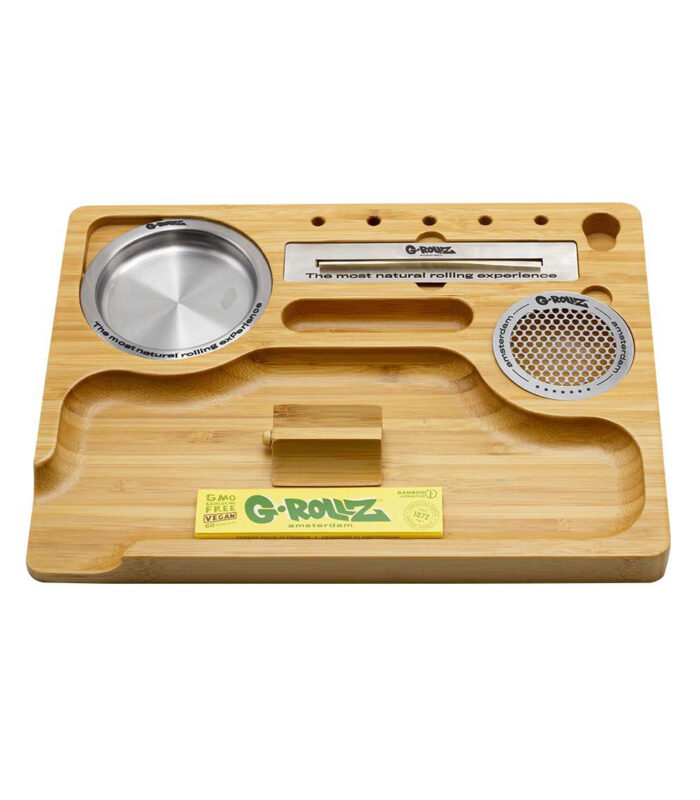 Grollz mixer bamboo rolling tray