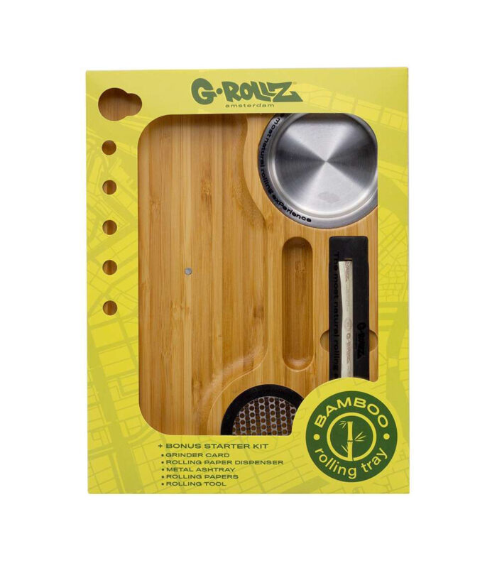 Grollz mixer bamboo rolling tray