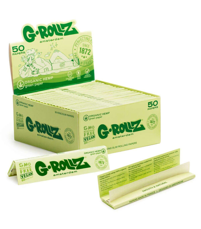 Grollz organic hemp green king size box 2