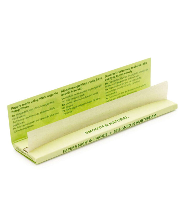 Grollz organic hemp green king size open