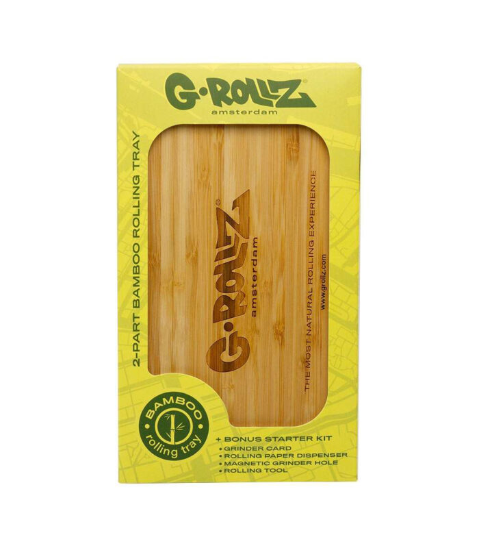 Grollz premium 2 pieces bamboo rolling tray