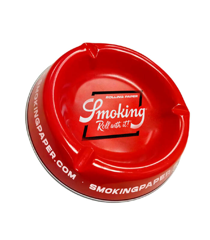 smoking red ashtray