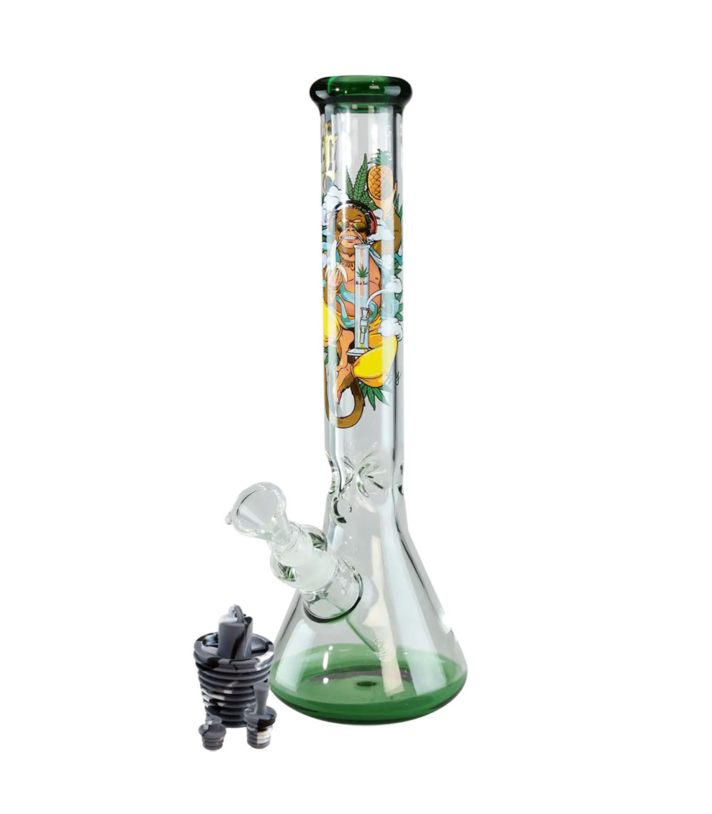Black-Leaf-Hanuman-Flask-Bong-Ice